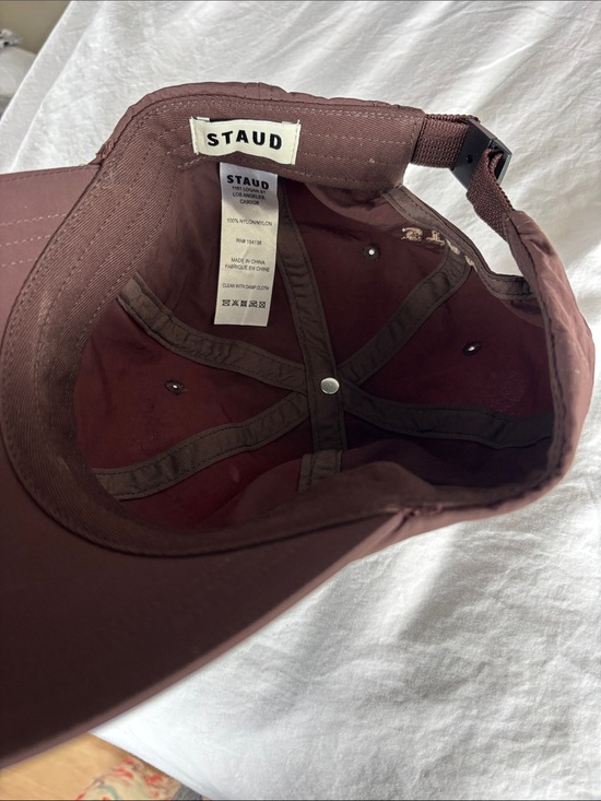STAUD Accessories - STAUD Deep Maroon Twill Baseball Cap